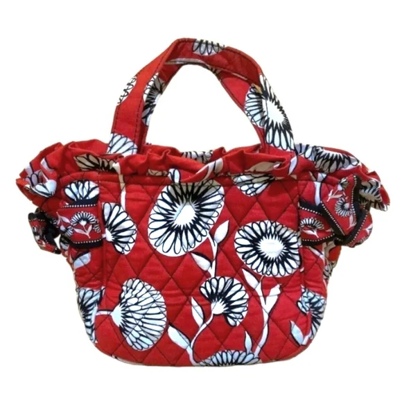 SET Vera Bradley Turn Lock Wallet & Keyring Deco Daisy Retired - Picture 2 of 14